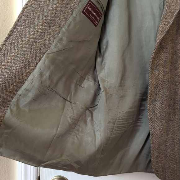 Tailored Classics by Levi Strauss 80's Vintage Tweed Wool Blazer Jacket Gray 42L - Picture 7 of 15